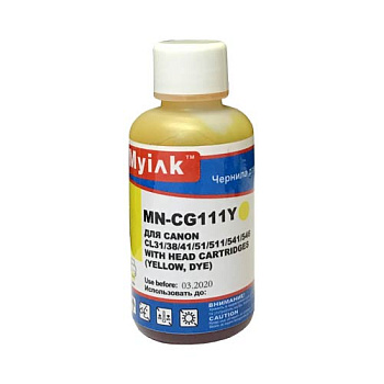 Чернила для CANON CL-41/51 (100мл,yellow Dye) NI-CG111Y Gloria™ MyInk